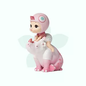 Mini figura KEMELIFE Moonlight Sakura Rhino's Friend linda niña flor cerezo - Imagen 1 de 2