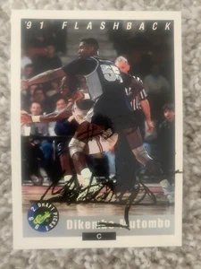 Dikembe Mutombo Signed Basketball Card  - Picture 1 of 2