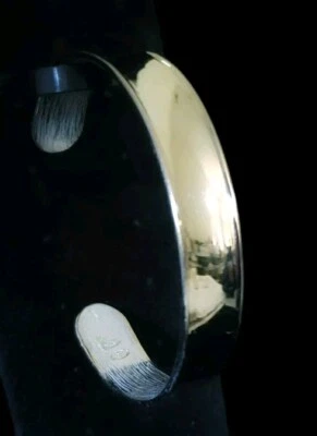 Brazalete de plata de ley maciza gris bronce 6,5" x 13 mm CHARLES GARNIER. ¡IMPECABLE! Foto 1 de 4