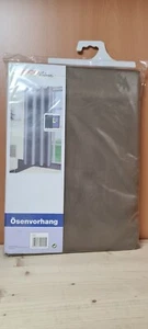 Vorhang Gardine Blickdicht Uni Taupe 140x235 cm Ösenschal Verdunkelungsvorhang - Bild 1 von 4