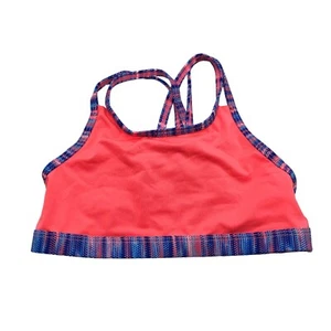 TYR Girls Bikini Top Racerback Strappy Pink Blue 12 - Picture 1 of 4