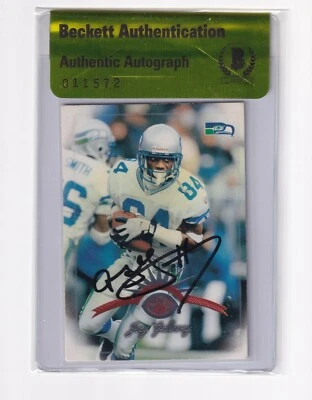 Joey Galloway Autographed 1997 Leaf Card #130 Beckett Authentic - Image 1 of 2
