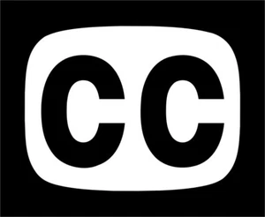 Closed Caption #2 Symbol 1 Color Window Wall Vinyl Decal Sticker Printed Graphic - Picture 1 of 5