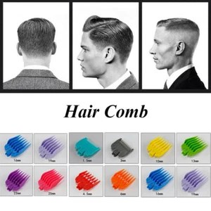 10Pcs Hair Clipper Limit Comb Guide Trimmer Guards Attachment Barber Universal* - Picture 1 of 15