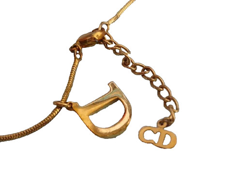Collana Christian Dior motivo D donna oro