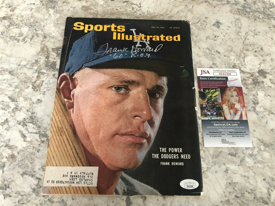 FRANK HOWARD AUTOGRAPH 1964 SPORTS ILLUSTRATED LOS ANGELES DODGERS JSA - Image 1 of 1
