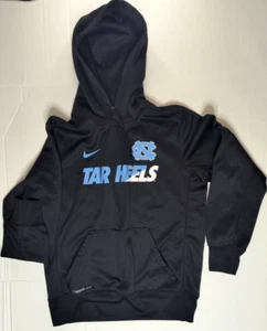 NICE Nike Therma-Fit UNC North Carolina Tar Heels Black/Blue Hoodie Men's Medium - Picture 1 of 9