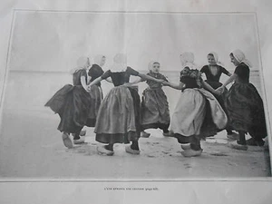 Hollande Femmes dansant et chantant Image Print 1905 - Picture 1 of 1