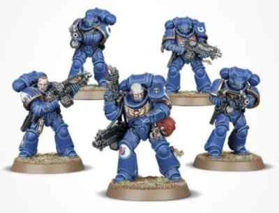 GAMES WORKSHOP warhammer 40k multipart space marine Primaris Intercessor squad x 5 new on sprue