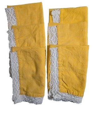 Set 6 tovaglioli SHABBY CHIC 100% cotone 19 pollici x 19 pollici - Immagine 1 di 4