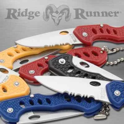 2x Ridge Runner Folding Pocketknives with Keychain. 4 Color Choices. Ships Free.