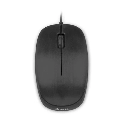 NGS FLAME BLACK - 1000dpi Optical Mouse with USB Wire, Mouse for Computer or Lap - Image 1 of 4