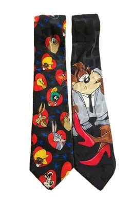 Two 90's Looney Tunes Mania 100% Silk Ties - Image 1 of 4