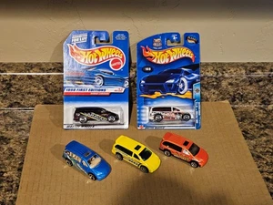 Hot Wheels Lot of 5 1998 Dodge Caravan '98 Minivan Police Academy Yellow Blue - Picture 1 of 3