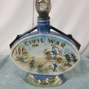 Vintage 1861-1961 Jim Beam Bourbon Whiskey Decanter For Civil War Centennial - Picture 1 of 14