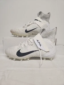 Nike Mens Alpha Menace Elite 2 Mid Football Size 11 White AO3374-101 Excellent - Picture 1 of 8