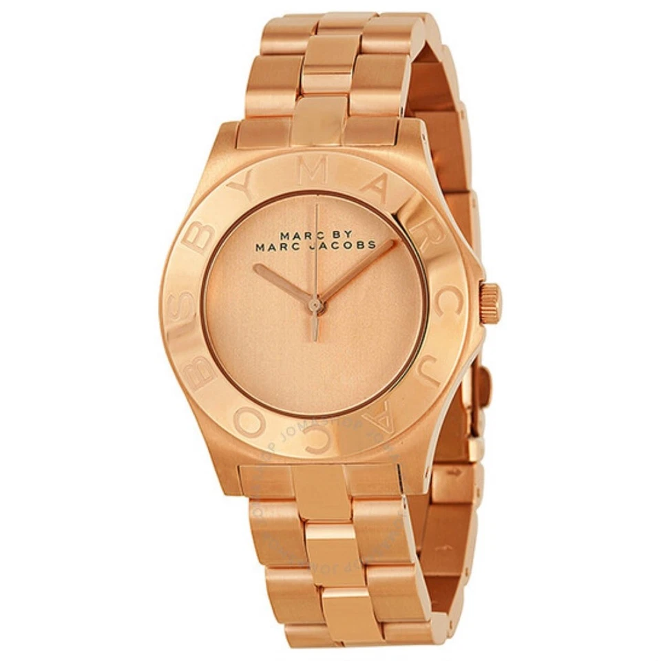 Marc Jacobs MBM 3127 Blade Rose Gold Analog Dial Steel Bracelet Women Watch