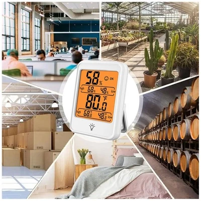 Innovative Temperature and Humidity Monitor Featuring a Bright LCD Screen - Image 1 of 4