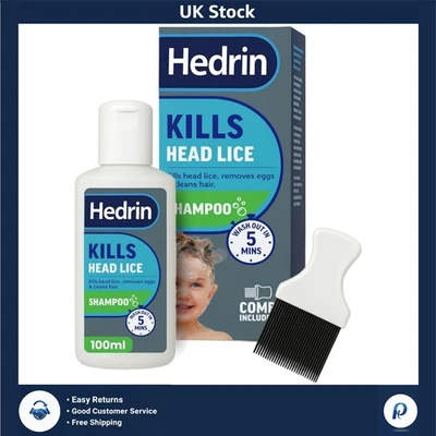 Head Lice Shampoo and Comb Kit, Kills Head Lice and Eggs in 5 Minutes, 4 Trea... - Image 1 of 4