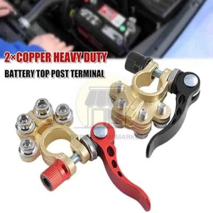 2Pcs Car Battery Terminals Connector Clamp Quick Release Adjust Disconnect Tool - Picture 1 of 9
