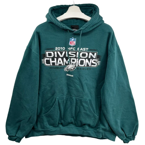 Philadelphia Eagles Hoodie Mens 2XL Pullover Spellout Logo Reebok Vintage y2k Cover