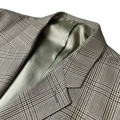 Blazer/chaqueta beige/verde/azul marino a cuadros J.Crew para hombre 100 % lana 3/2 rollos • EE. UU. • 44 L Foto 1 de 4