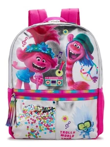 Trolls World Tour 16" Zaino Borsa Libro Scuola Tote - Foto 1 di 4