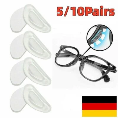 Nasenpads für Brillen selbstklebend 10 Paar weiche Silikon-Nasenpads Rutschfest - Bild 1 von 4