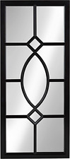 Cassat Modern Casual Window Wall Accent Mirror, Black