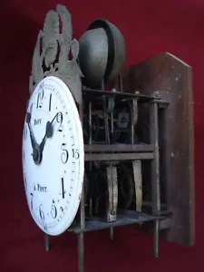 8 DNI PÓŹNE 18THC FRANCUSKI 3 POCIĄG 1/4 UDERZAJĄCA LATARNIA ZEGAR FAJANS TARCZA #4 - Zdjęcie 1 z 22