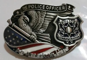 THE POLICE OFFICER AN AMERICAN HERO BELT BUCKLE GREAT DESIGNS & QUALITY AMAZING - Picture 1 of 3
