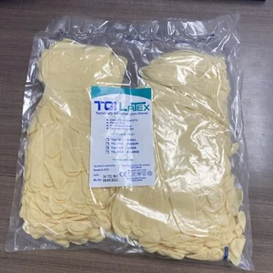 TGI Techiglove Disposable Industrial Latex 100 Gloves Large powder free 5ml - Picture 1 of 2