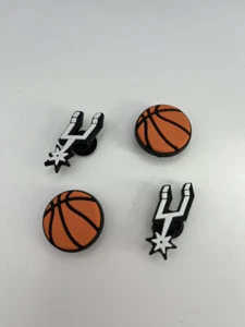 NBA San Antonio Spurs Basketball Team For Crocs Shoe Charms - 4 Pieces - Picture 1 of 1