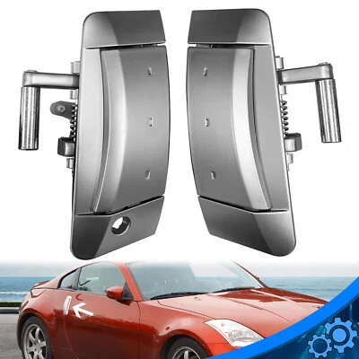 Exterior Door Handle Pair Driver & Passenger Side Silver for 2003-09 Nissan 350Z Foto 1 de 4