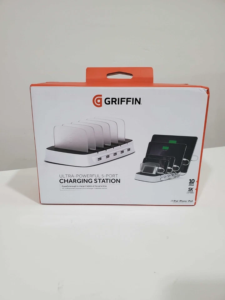 Griffin PowerDock 5 Multi-Charger - White/Black - Image 1 of 1