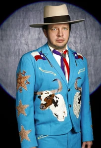 Abiti da cocktail da uomo designer 2 pezzi personalizzati cowboy ricamati western ballo - Foto 1 di 6