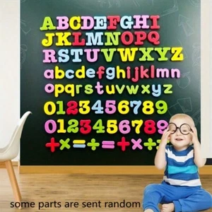 52pc Large Magnetic Letters Alphabet & Numbers Fridge Magnets Toys Kids Learning - Picture 1 of 10