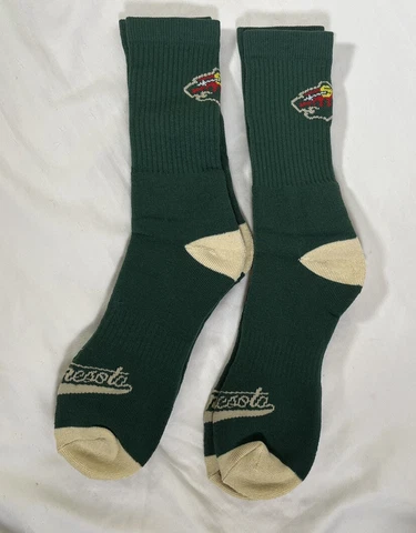 Minnesota Wild Crew Socks Medium Size 5 to 10 Cover
