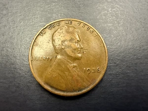 1936 Lincoln Wheat Penny Error Coin - Broken "R" in Liberty Obverse - Picture 1 of 5