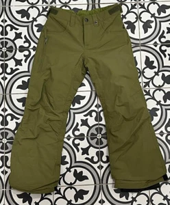 Burton Snowboard Ski Pants Youth Size Small Olive Green Dry Ride Kids - Picture 1 of 10