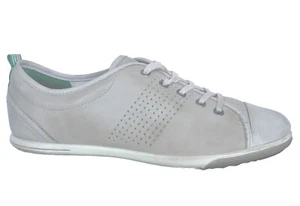 Ecco Casual Soft Grey Leather Shoes Size UK 8 Unisex Excellent Condition RRP£125 - Picture 1 of 18