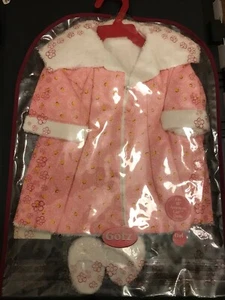 American Girl And Gotz Doll ~ Pink Robe N Slippers Fit 18” dolls Brand New! - Picture 1 of 10