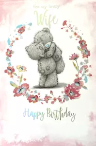 Tarjeta de abrazo de osos de peluche "Para mi encantadora esposa feliz cumpleaños" de Carte Blanche - Imagen 1 de 6