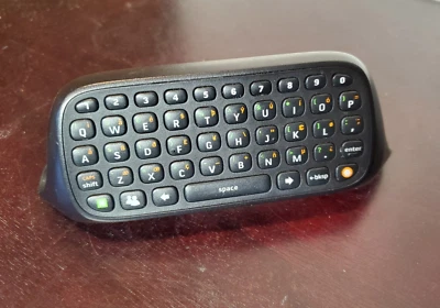 Official Microsoft Xbox 360 Chatpad Keyboard Text Keypad Controller Black OEM - Image 1 of 4