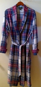 VESTIDO DE BAÑO CLUBROOM PARA HOMBRE A CUADROS CINTURÓN BOLSILLOS AZUL ROJO BLANCO GRANDE - Imagen 1 de 6