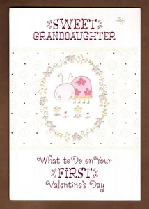 First Valentine's Day Greeting Card for Granddaughter, Bug Glittery, Hallmark 8" - Picture 1 of 2