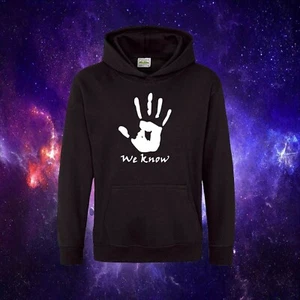 We Know Skyrim Dark Brotherhood Inspired Gaming Kids/Adults Hoodie Hood - Picture 1 of 2