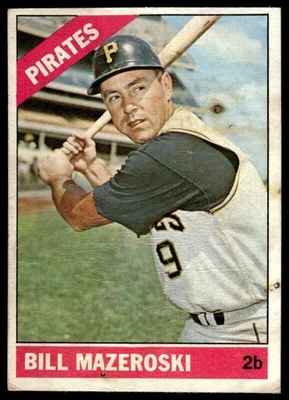 1966 TOPPS BILL MAZEROSKI 210 POOR BASEBALL PITTSBURGH PIRATES - Image 1 of 2