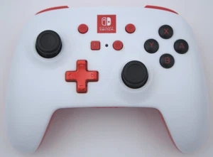 Mando Inalámbrico Mejorado PowerA Nintendo Switch Blanco Rojo Licencia Oficial - Imagen 1 de 11