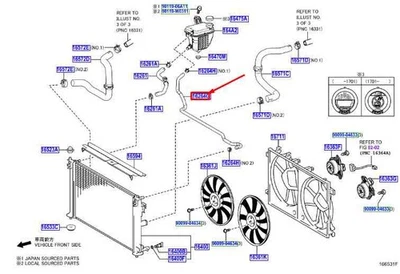 TOYOTA C-HR MK1 Motor Agua Bypass Manguera 162670Y060 NUEVO ORIGINAL Foto 1 de 2